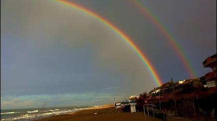 Doppio Arcobaleno Sul Mare Di Anzio Youreporter